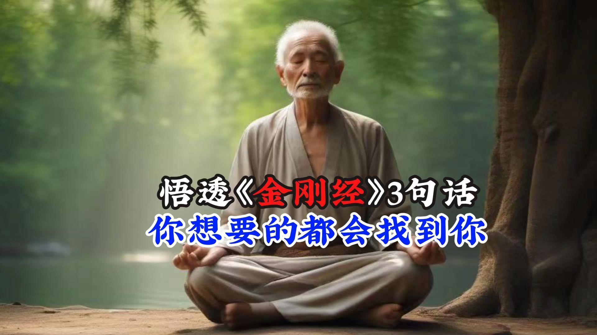 明白《金刚经》这三句话，你想要的一切都会实现