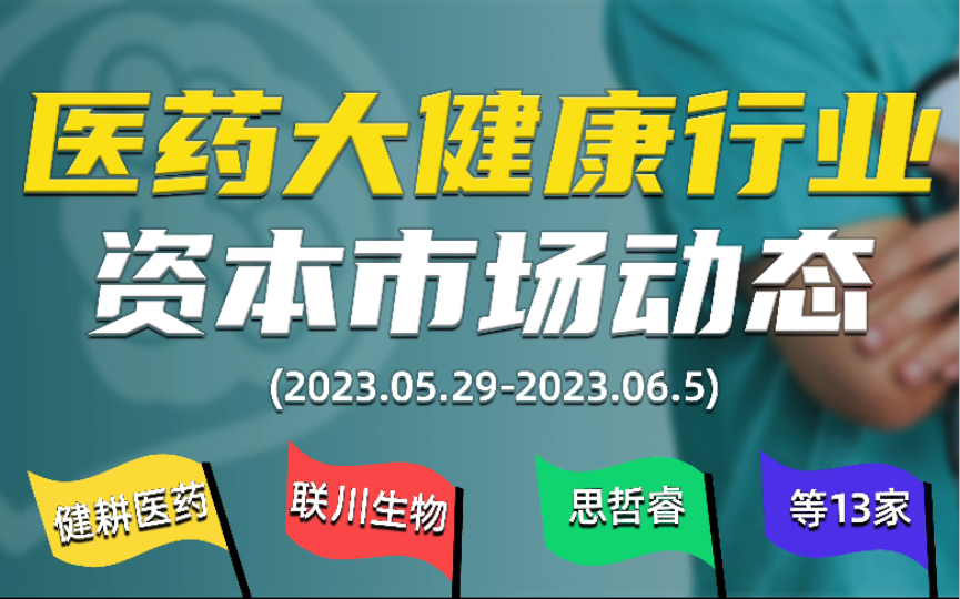 医药大健康行业资本市场(IPO、一级市场融资)动向大盘点【第2期】哔哩哔哩bilibili