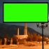 绿幕抠像高清免费视频手机剪辑素材汽车对面的户外广告牌