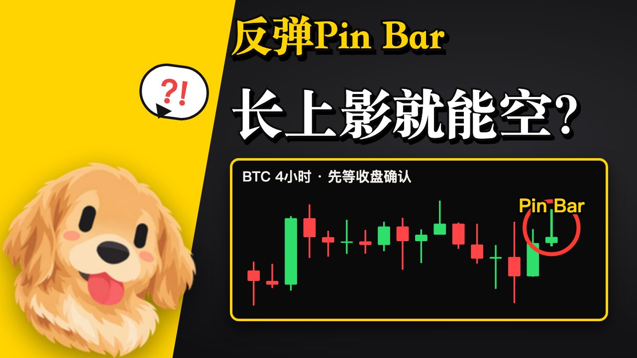 入场教学第21期｜反弹Pin Bar 长上影就能空？