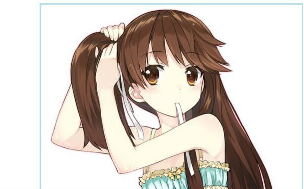 Young anime girl with brown hair