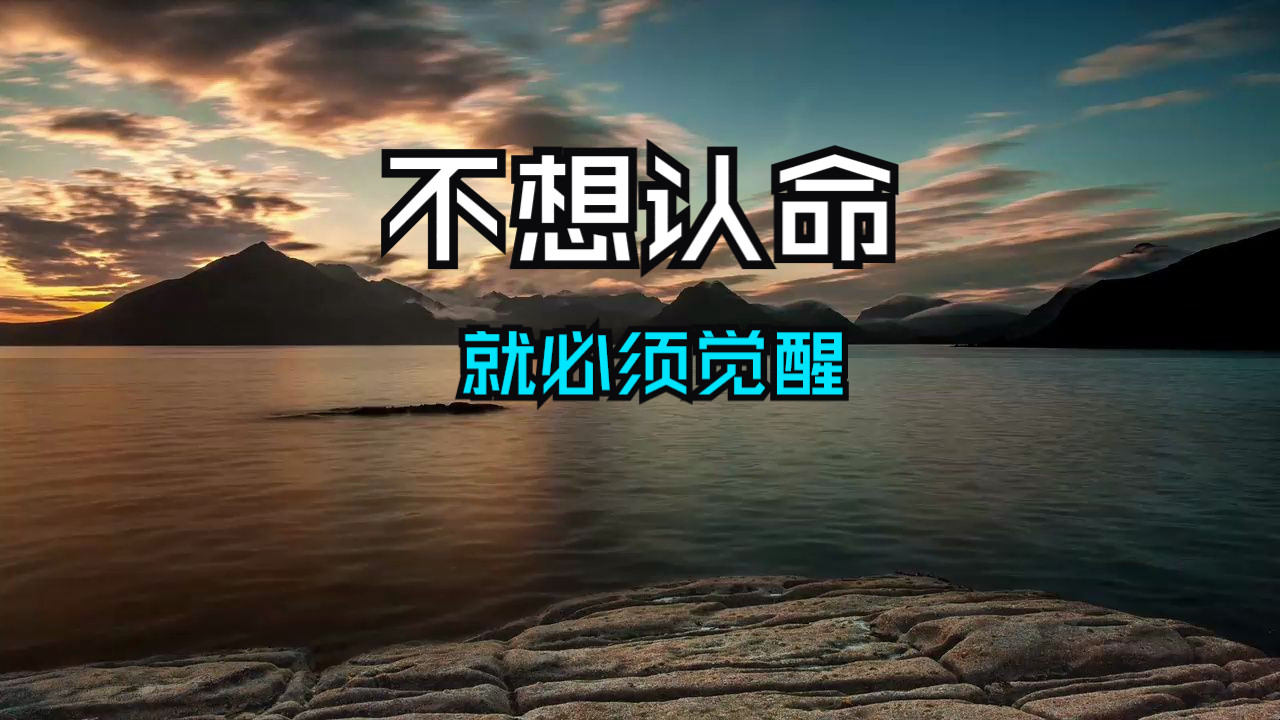 我们被拉入一个循环的轮回，如果不想认命，就必须要觉醒！