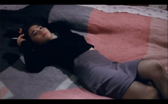 Joanna Chan in The Last Duel (stocking scene)