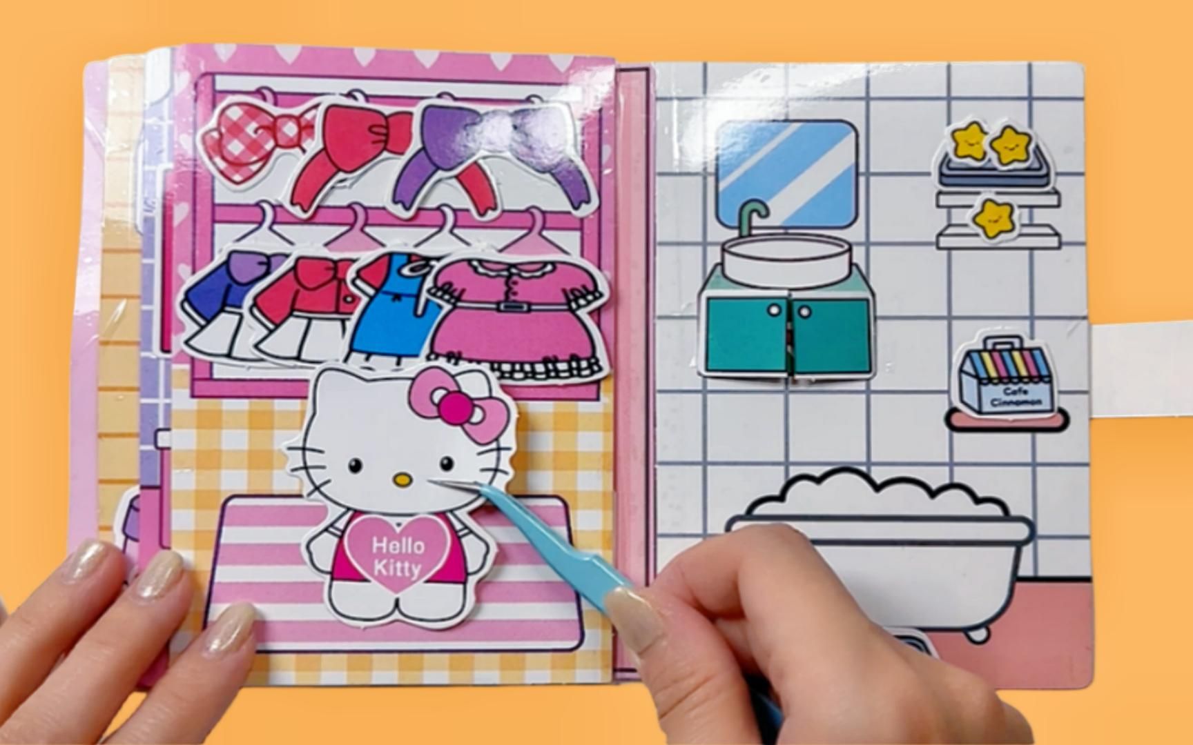 安静书 三丽鸥 Hello Kitty 贴纸日记 手帐拼贴排版 声控 白噪音 沉浸式