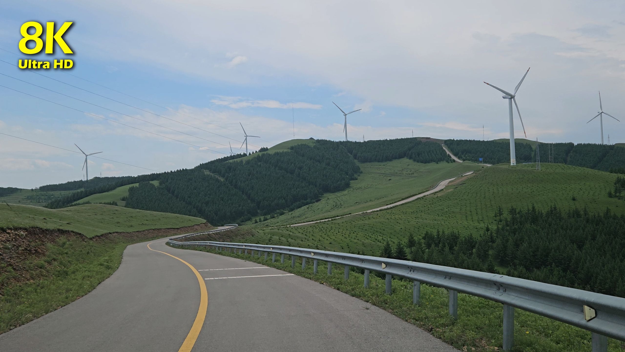8k超高清-沽源到张北自驾，草原天路景色，古亭驿站到刀棱山驿站