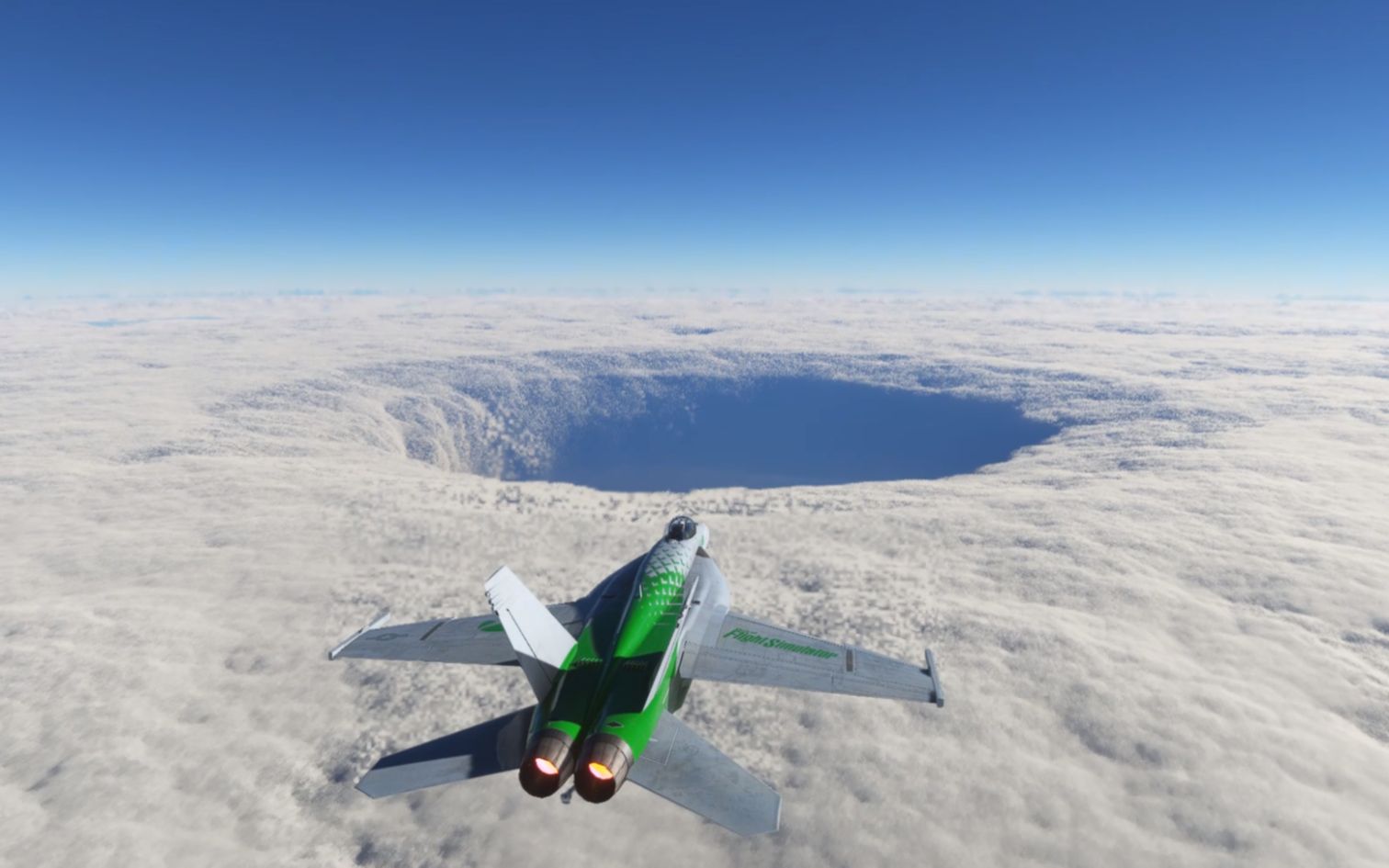 微软模拟飞行 F-18追逐玛德琳飓风眼