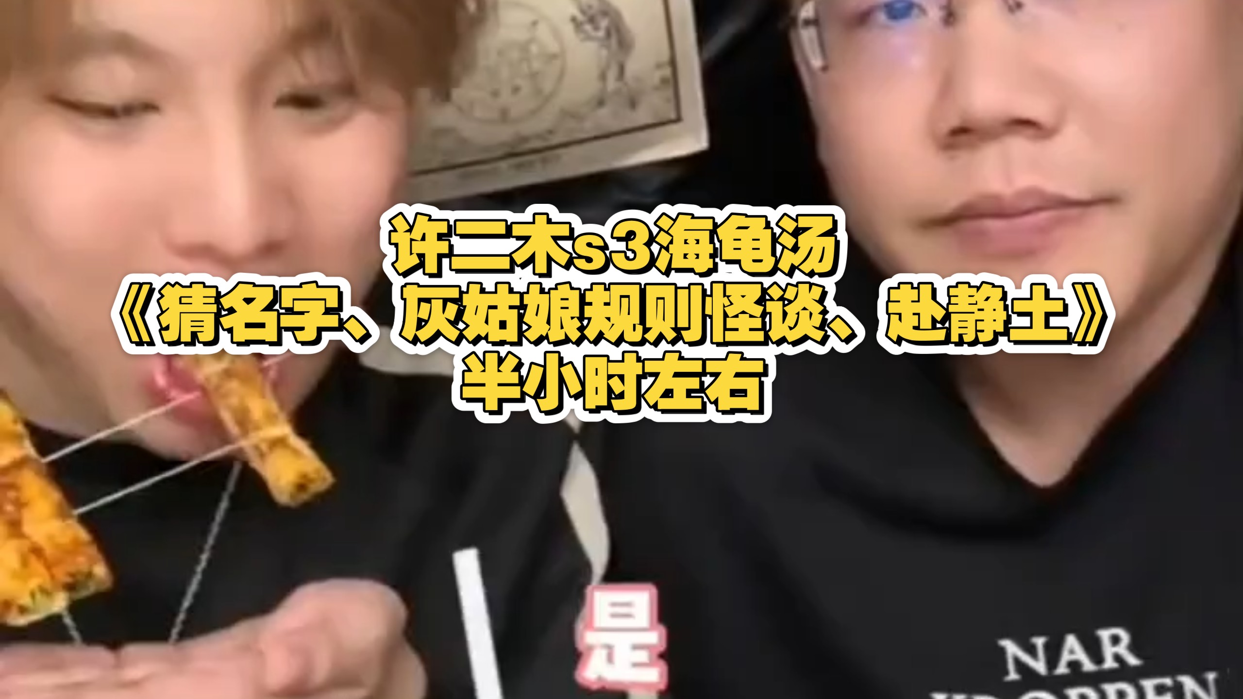 许二木s3海龟汤《猜名字、灰姑娘规则怪谈、赴静土》半小时左右可下饭助眠