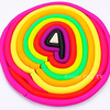 与数字 4 一起学习颜色 |学习数数，用 PLAY-DOH 制作数字 4 |学习颜色集合