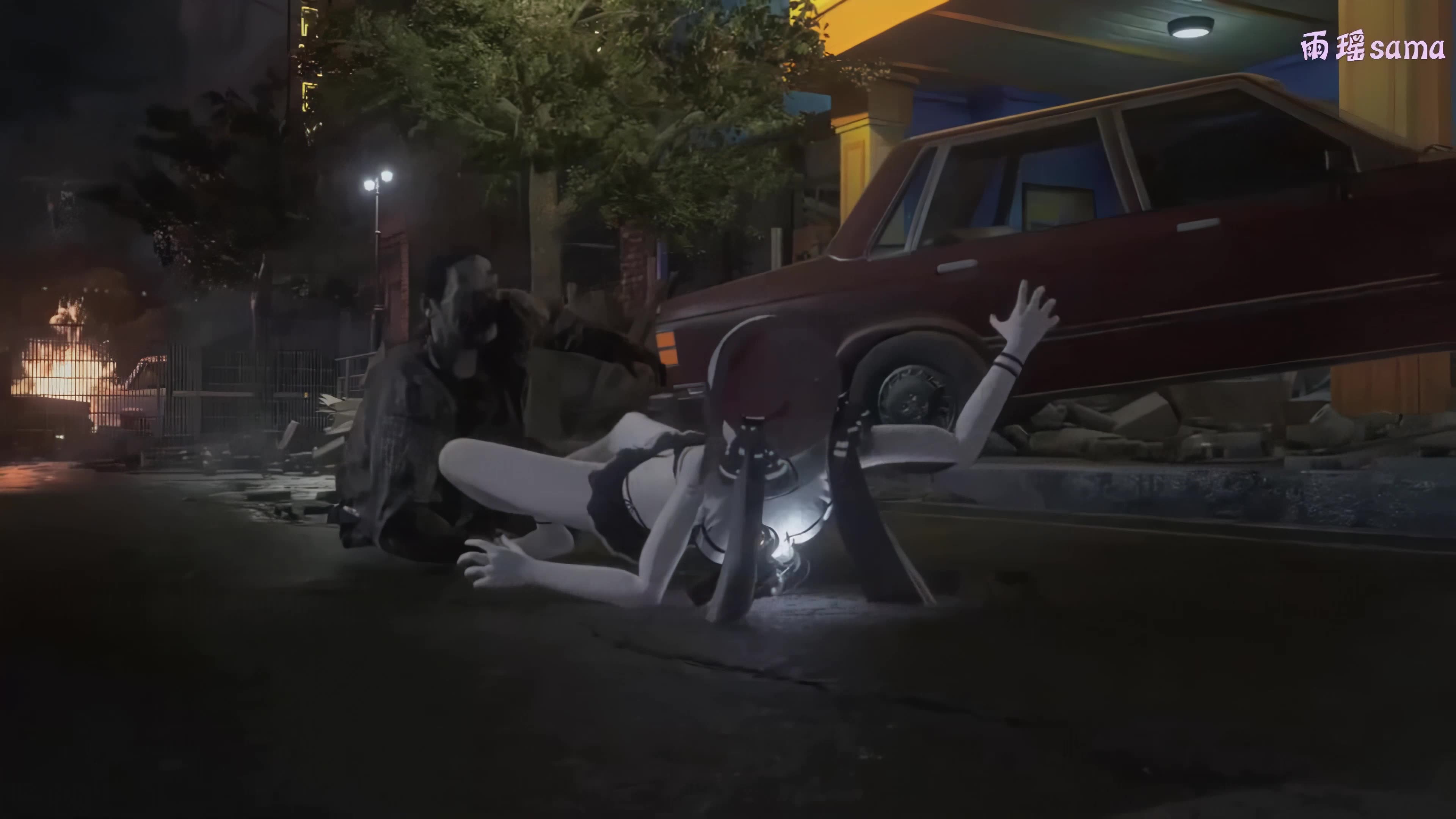 生化危机三重置版泳装胡桃被丧尸啃咬后惨遭寄生换头