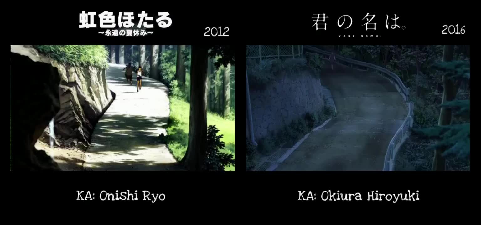 日本大热新海诚动画电影《你的名字》分镜抄袭风波，影片比对抄袭证据