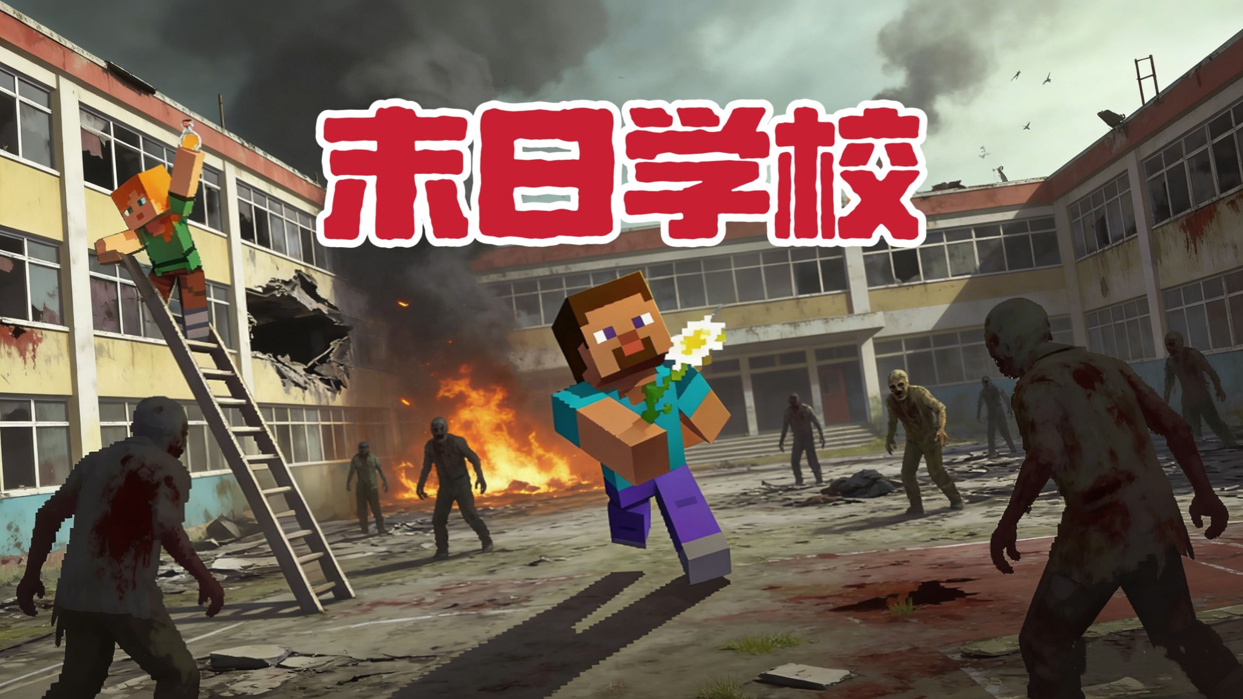 假如丧尸爆发而你被困在学校！！你...能生存多少天？？