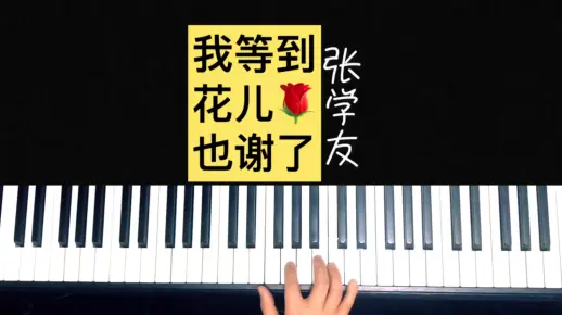 钢琴弹唱《我等到花儿也谢了》