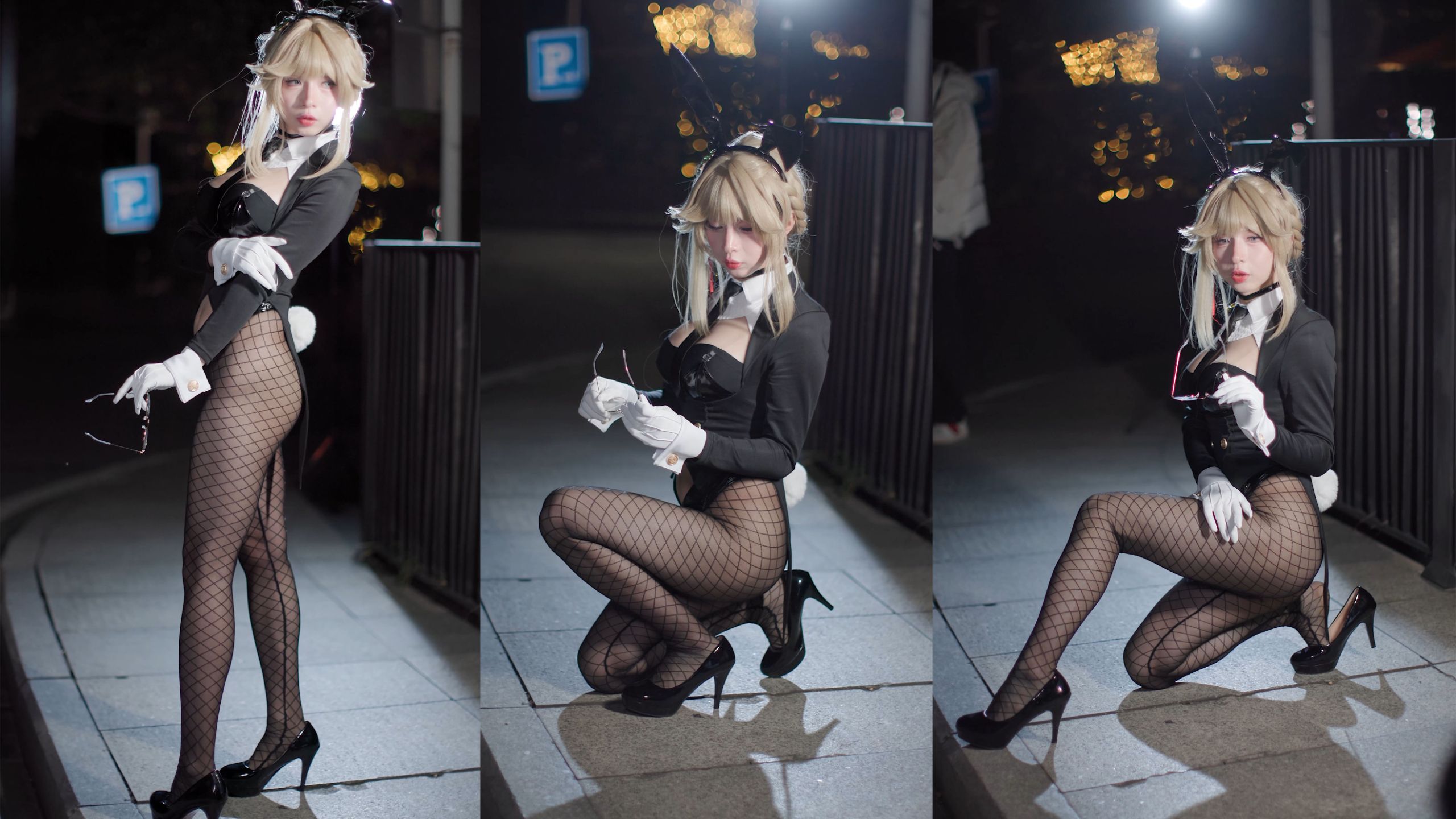 【4K】竖屏 元旦 萤火虫 2026 漫展 爱德 兔女郎 cos 路人视角 by EOS R5c