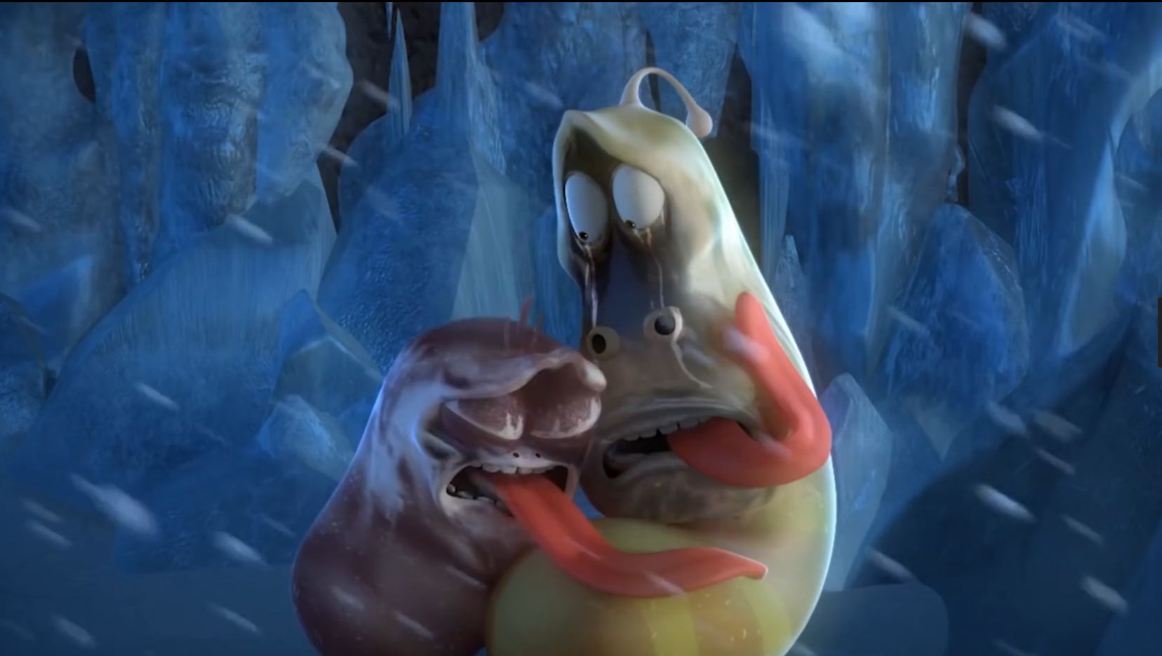 爆笑虫子搞笑片段,滑个冰何必互相伤害呢