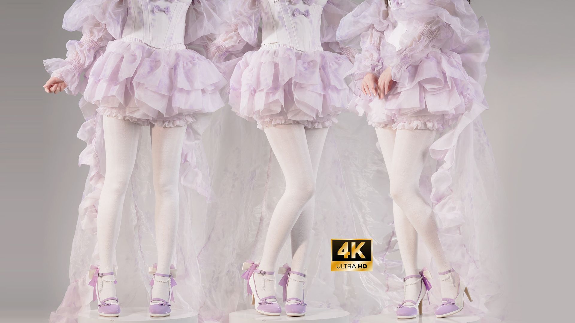 有浮雕感的厚白和淡紫色桃小坞莫奈花园