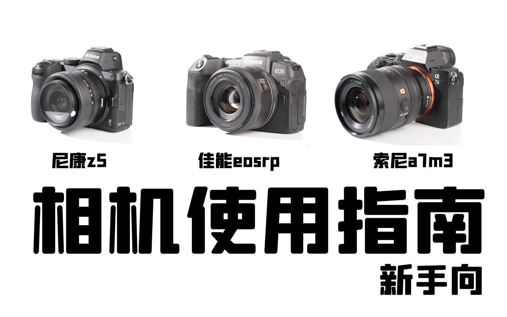 【从零学摄影05期】相机使用入门教程 | 以尼康z5、佳能eosRP、索尼a7m3为例 | 相机教程