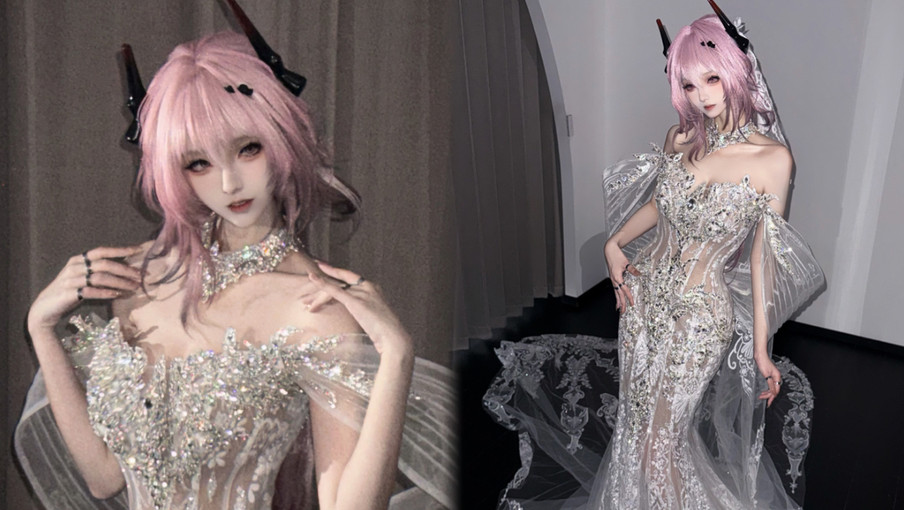 cos自推穿上秀场高定的礼服？！