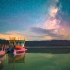 尼康d850实拍，新疆乌鲁木齐盐湖漂亮的银河星空