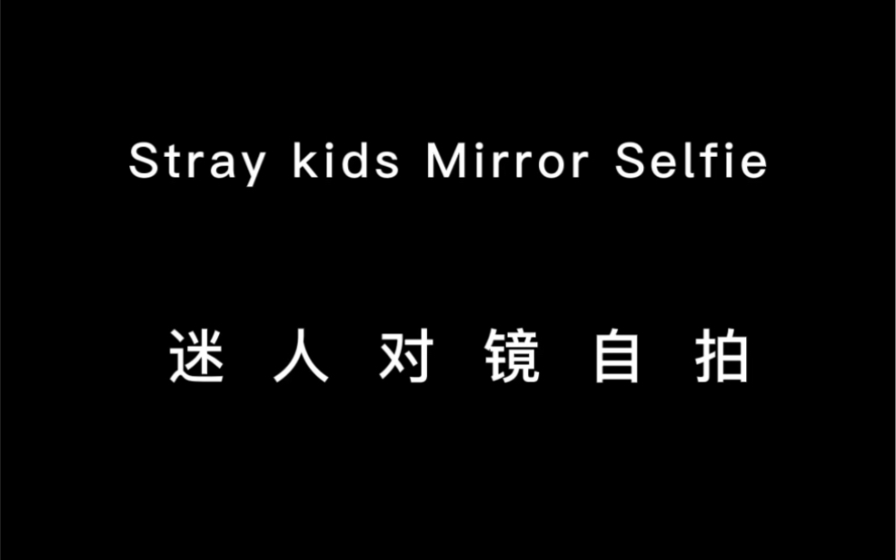 【stray kids 】迷人对镜自拍大赏