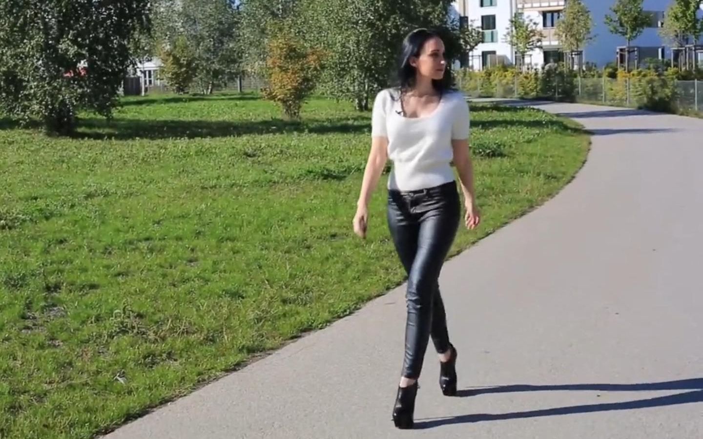 Auntie's leather pants are the sexiest