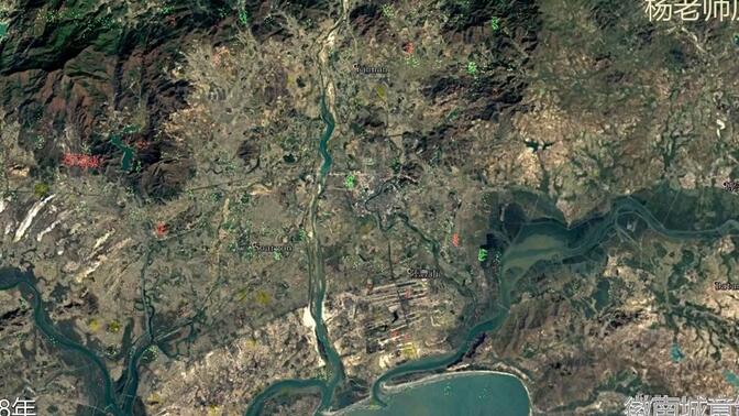 地图里看区域发展，广东省陆丰市城市化进程