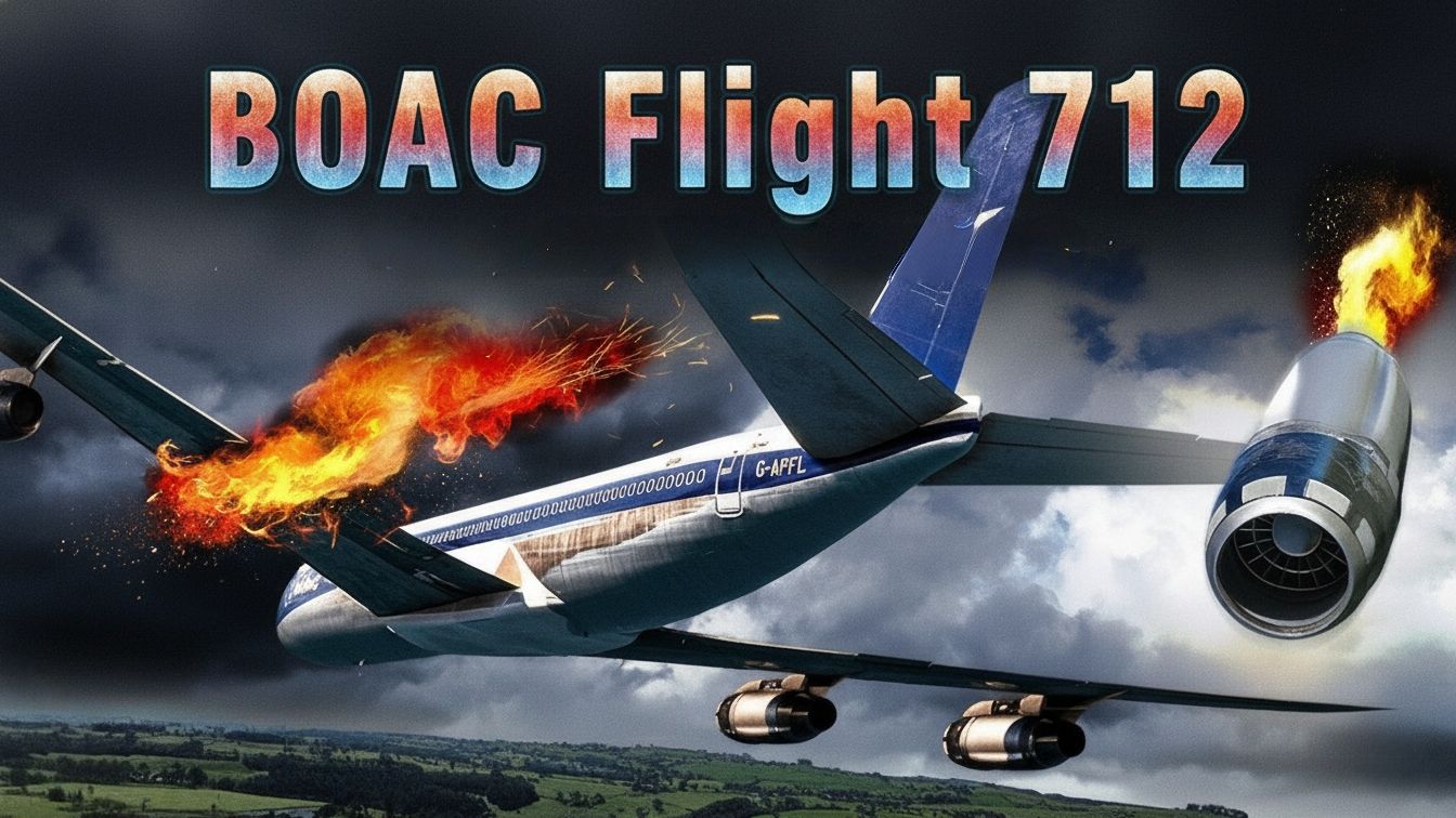 发动机空中烧掉！一个按钮按错，22岁空姐葬身火海…英国海外航空712号航班事故