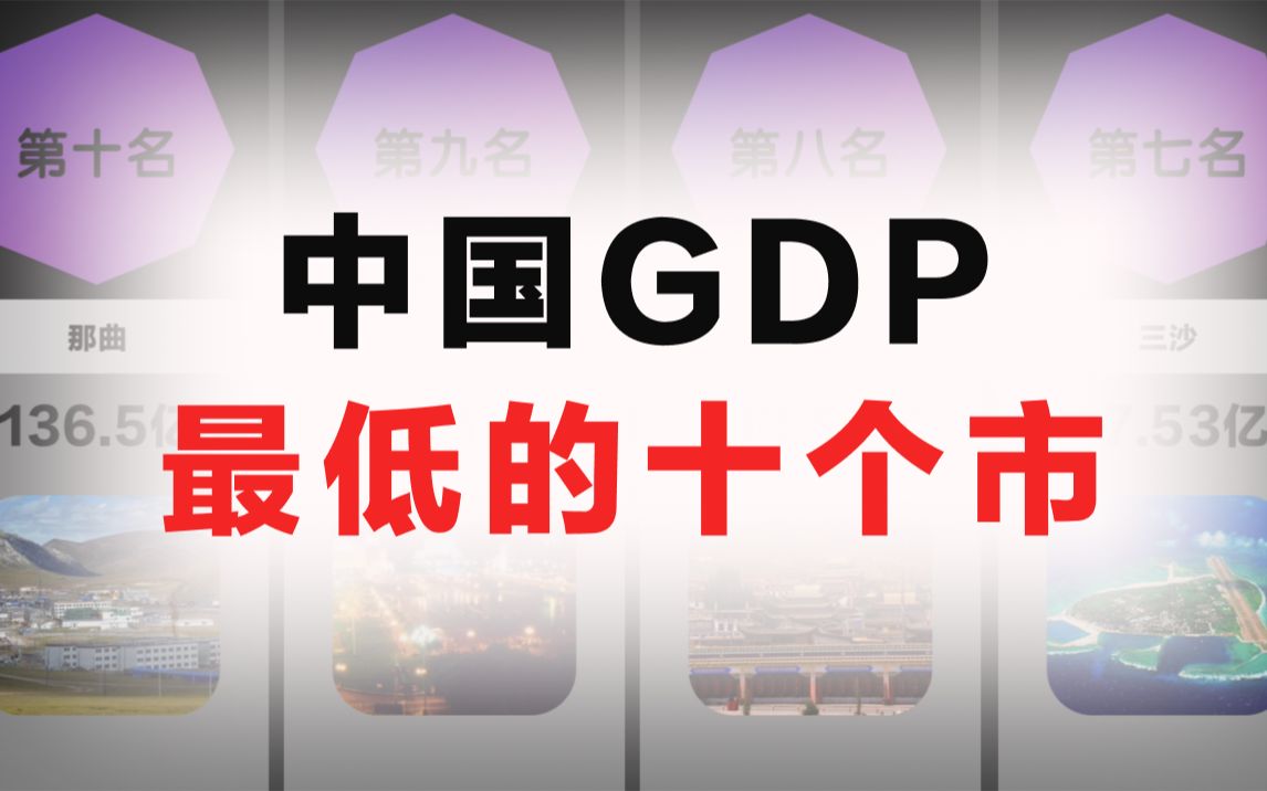 中国GDP最低的十个市
