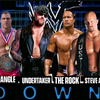 kurt Angle vs Undertaker vsThe Rock vs Steve Austin（SmackDown