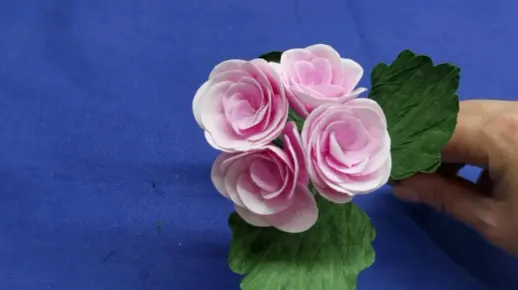 用纸巾做丽格海棠花教程，丽格海棠属于草本秋海棠，可爱明艳且没有花蕊，对新手非常友好，喜欢的可以试试，创意卫生纸做花详解，好看又逼真