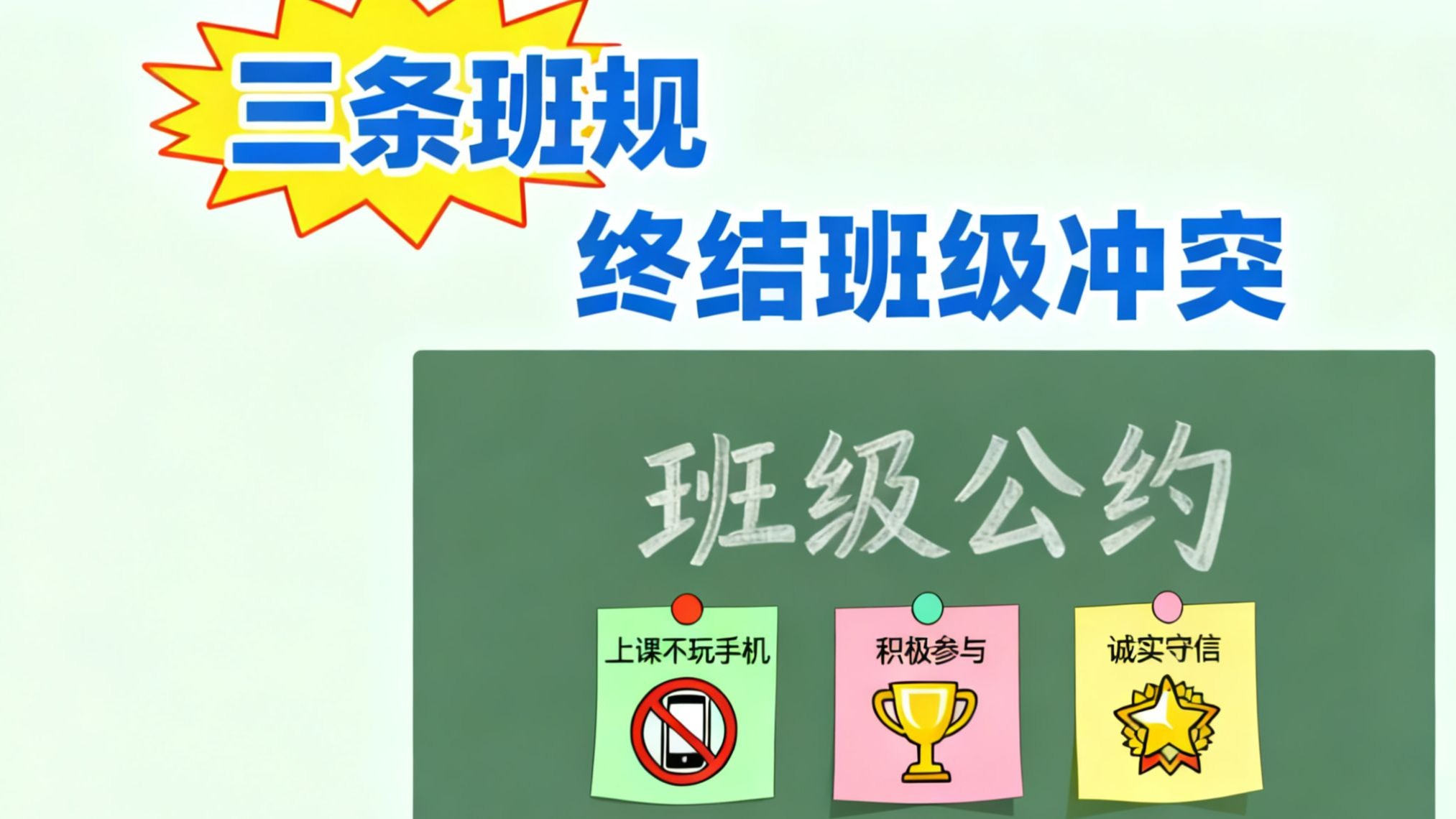 三条班规，终结冲突| 阿兰老师班主任经验风险