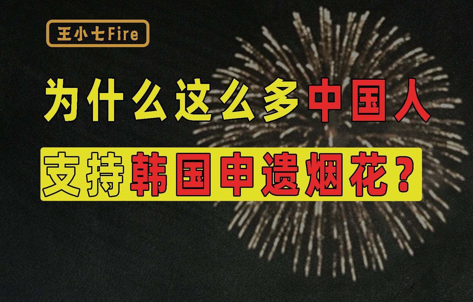 为什么这么多中国人,在支持韩国申遗烟花?我们该不该抛弃烟花爆竹?【洞察社会系列105】哔哩哔哩bilibili