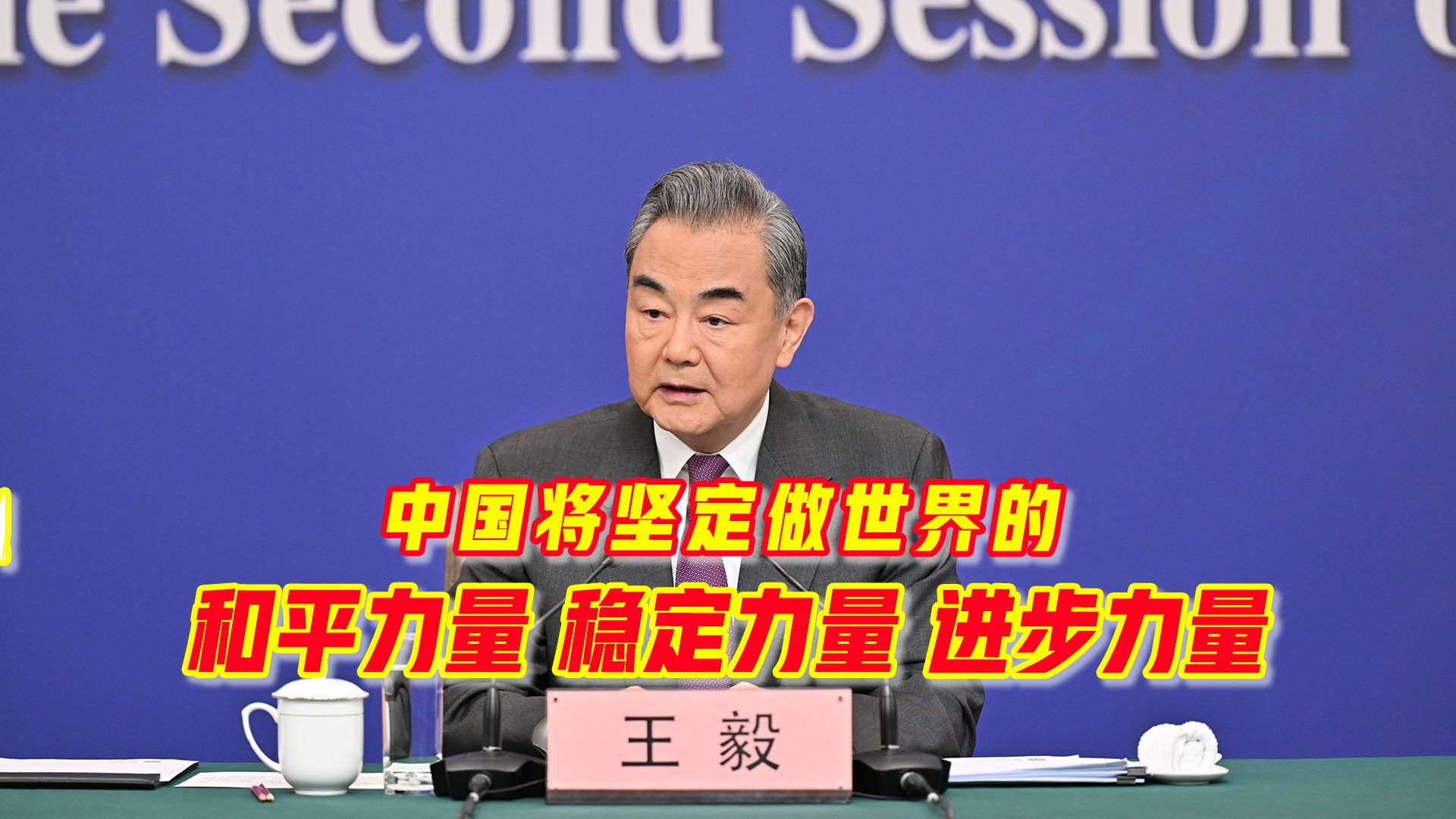 王毅：中国将坚定做世界的和平力量、稳定力量、进步力量