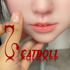 catdoll小玉硬头软脸植发硅胶头 嘴巴可以打开哟