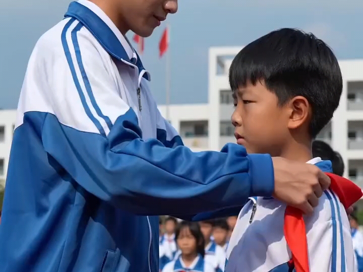 给低年级带红领巾时小孩哥就这样对待我。