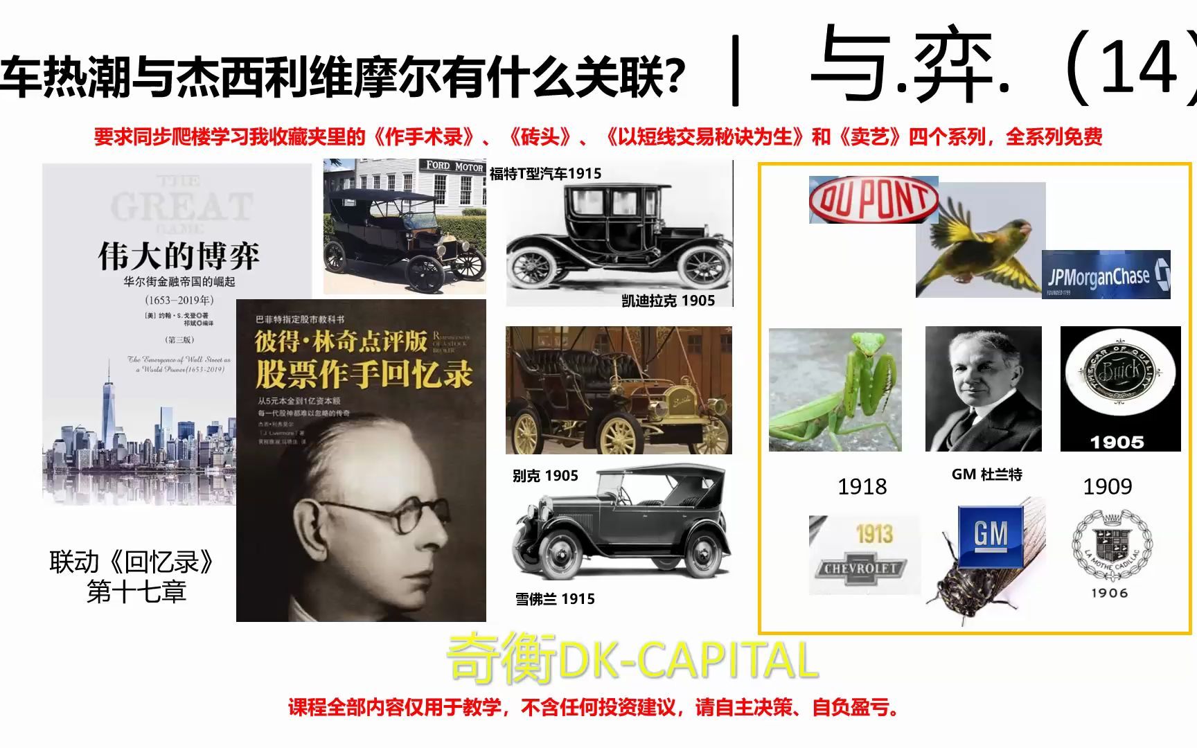 汽车热潮与杰西利维摩尔有什么关联？【与弈联动回忆录篇】