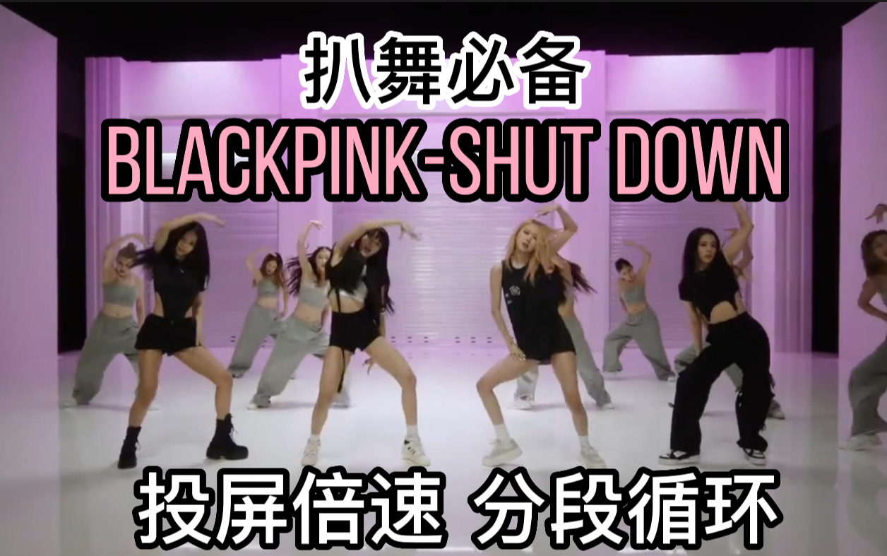 【扒舞必备】BLACKPINK新曲《shut down》镜面倍速 分段循环