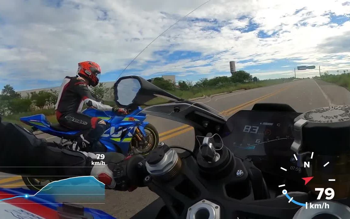 【加速对比】宝马S1000RR M vs 铃木GSX-R1000R