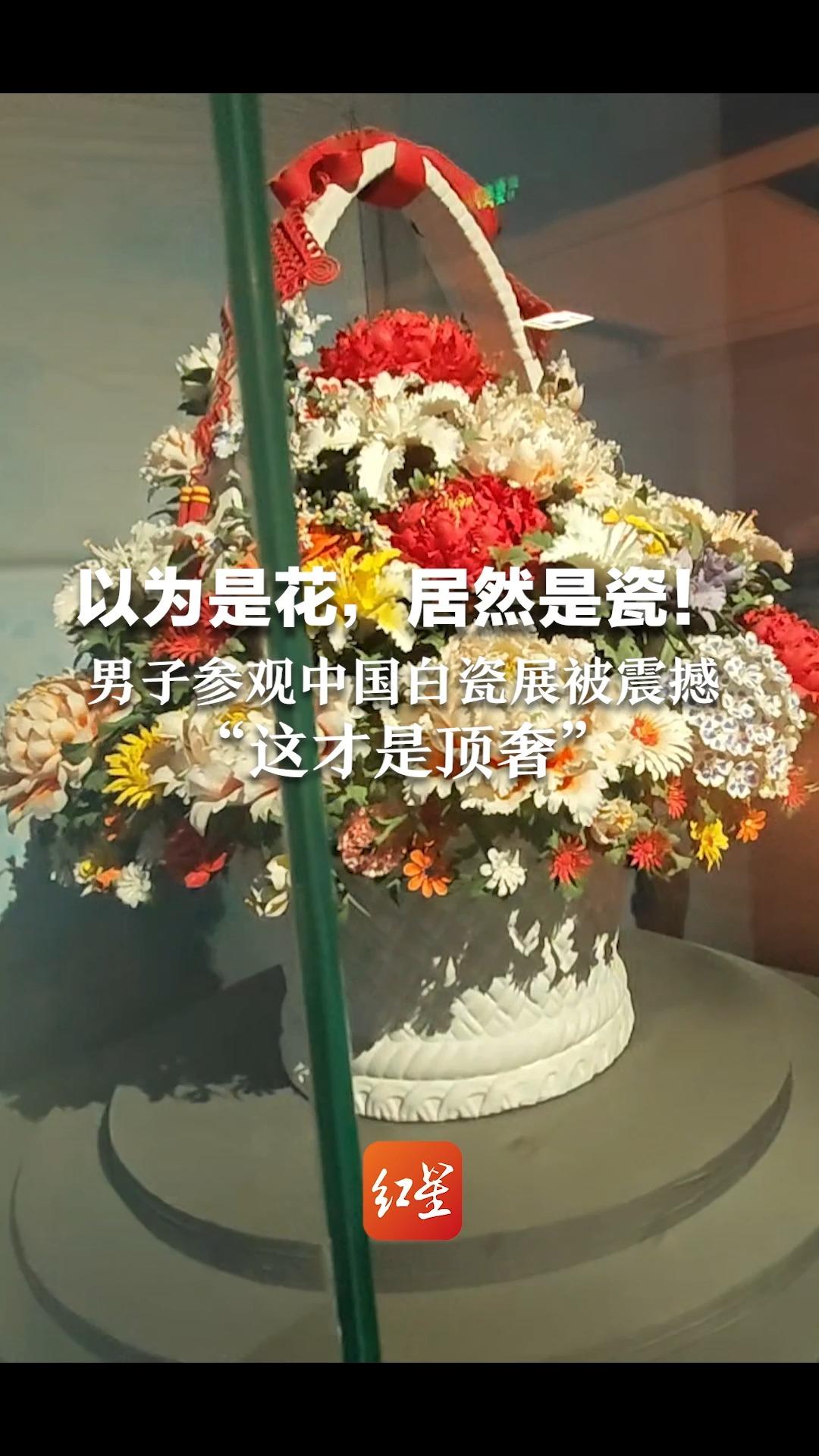 以为是花，居然是瓷！男子参观中国白瓷展被震撼 “这才是顶奢”