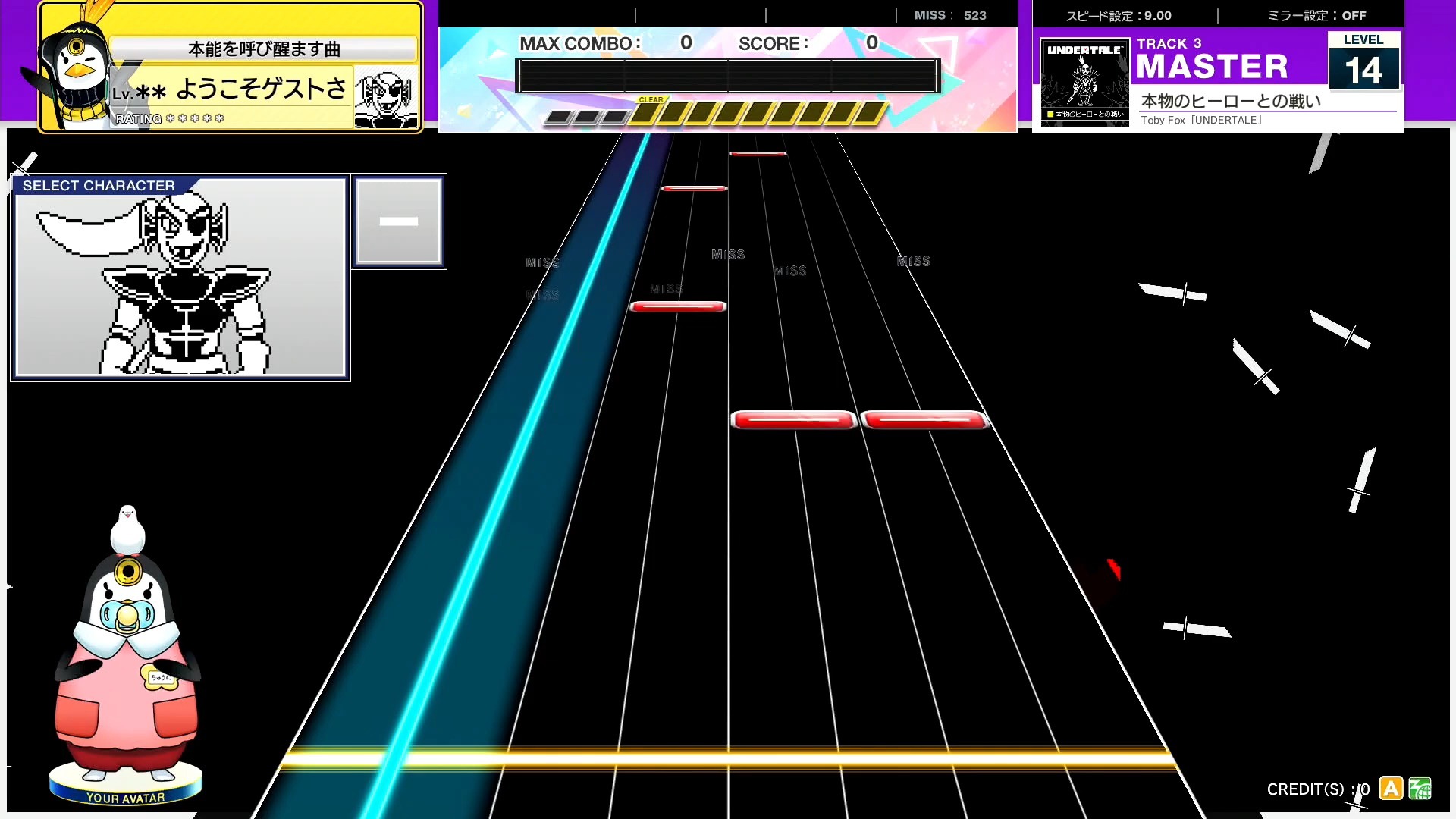 【CHUNITHM/中二节奏】谱面确认 本物のヒーローとの戦い [MASTER 14+] (流速9.0)