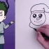 看动画学画画：简笔画~冬天雪人的画法+涂色，儿童绘画简单又好看