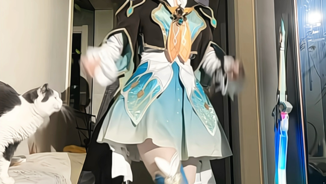 有只小猫一直在看我#ooc致歉 #流萤cos #崩坏星穹铁道