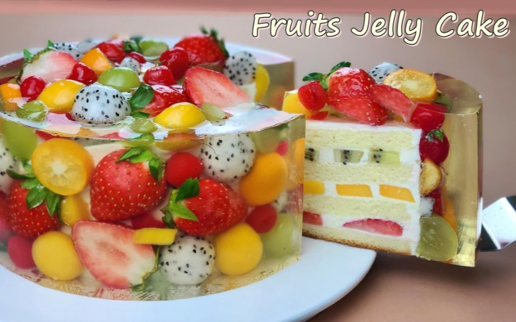 【Beautiful Cake】水果盛宴之美丽果冻芝士蛋糕‖Fruit Jelly Cheesecake