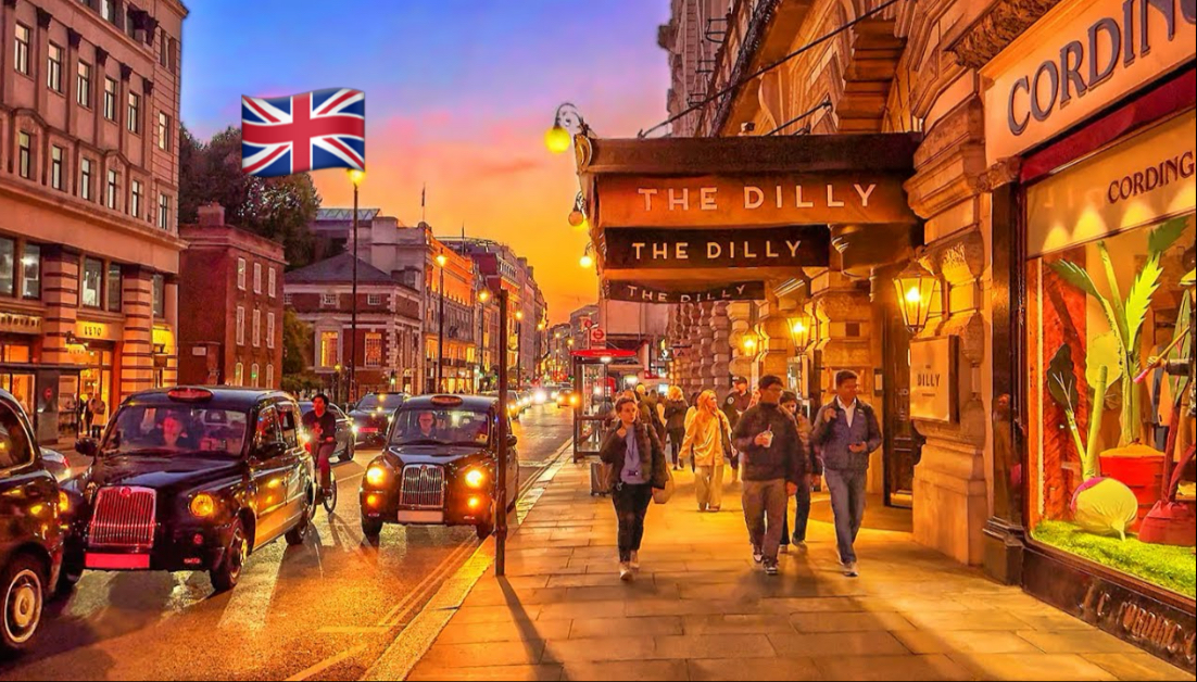 【4K超清】10月秋季傍晚漫步游英国伦敦 豪华梅菲尔和西区 拍摄日期：2025.10.6