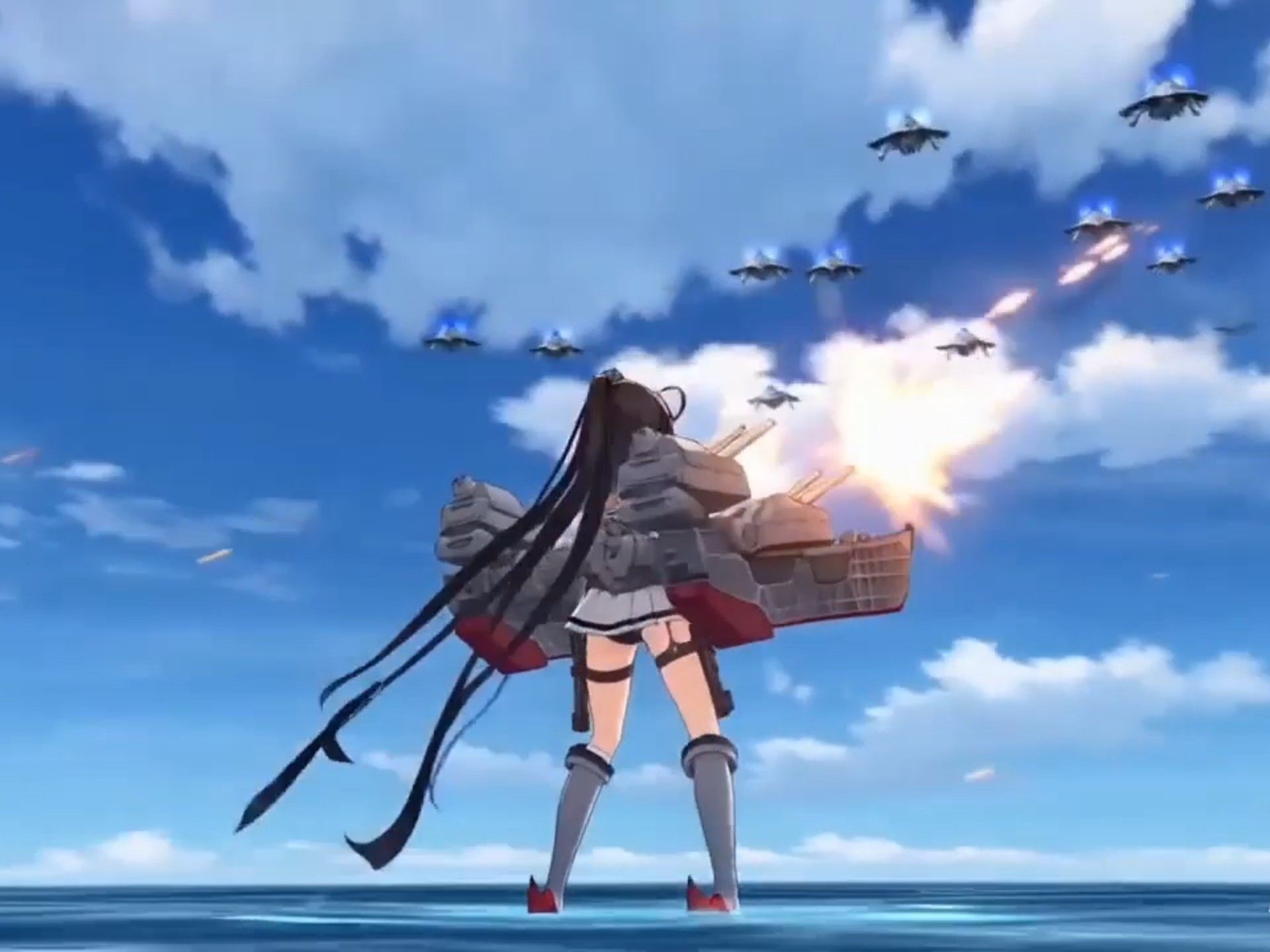 秋月改二对空射击