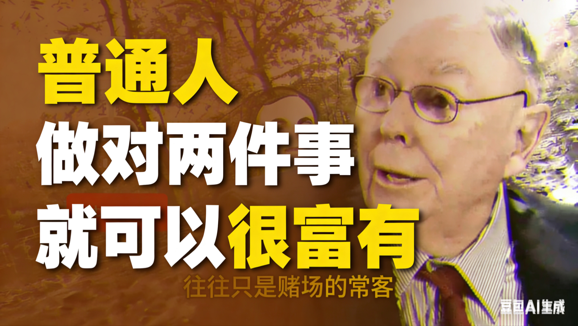 查理芒格：一辈子做对这2件事，就可以很富有！