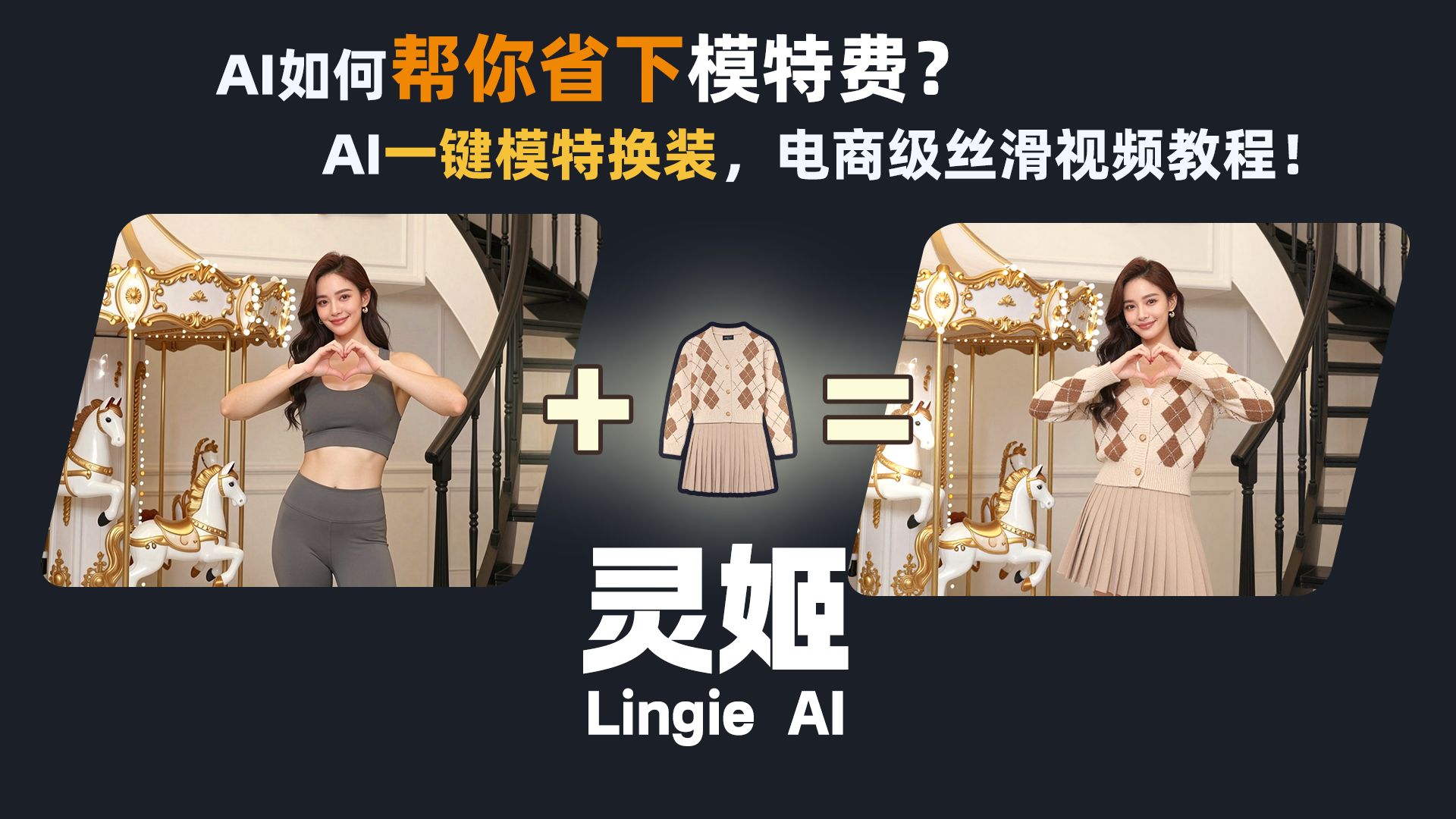 〔灵姬实战〕AI如何帮你省下模特费?AI一键模特换装,电商级丝滑视频教程!