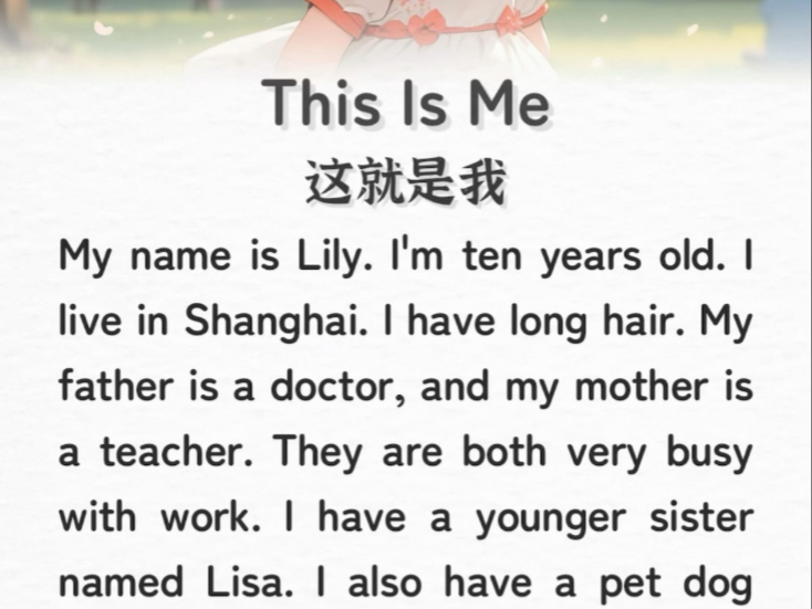 📚小学少儿每日英语晨读短文｜这就是我