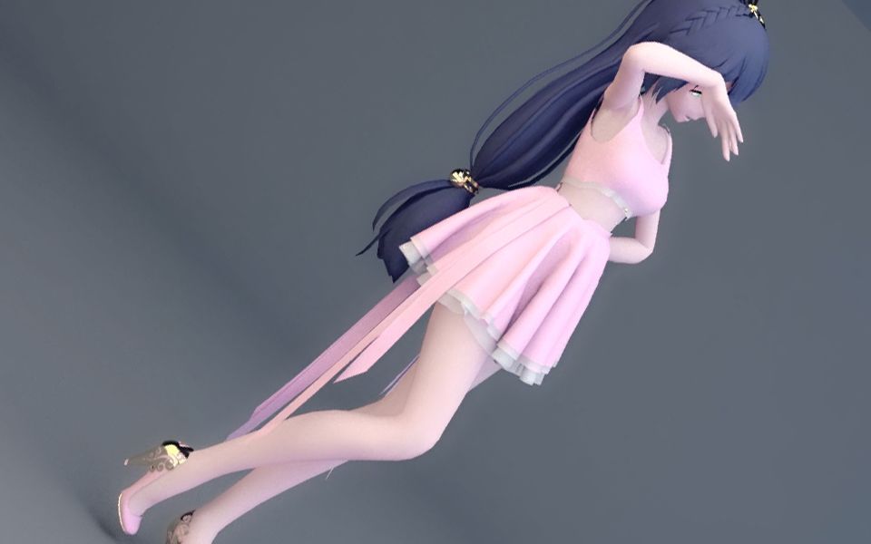 “粉粉的短裙，飘逸的长发”！没错！是仙女下凡。