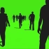 绿幕抠像走路的人群视频素材