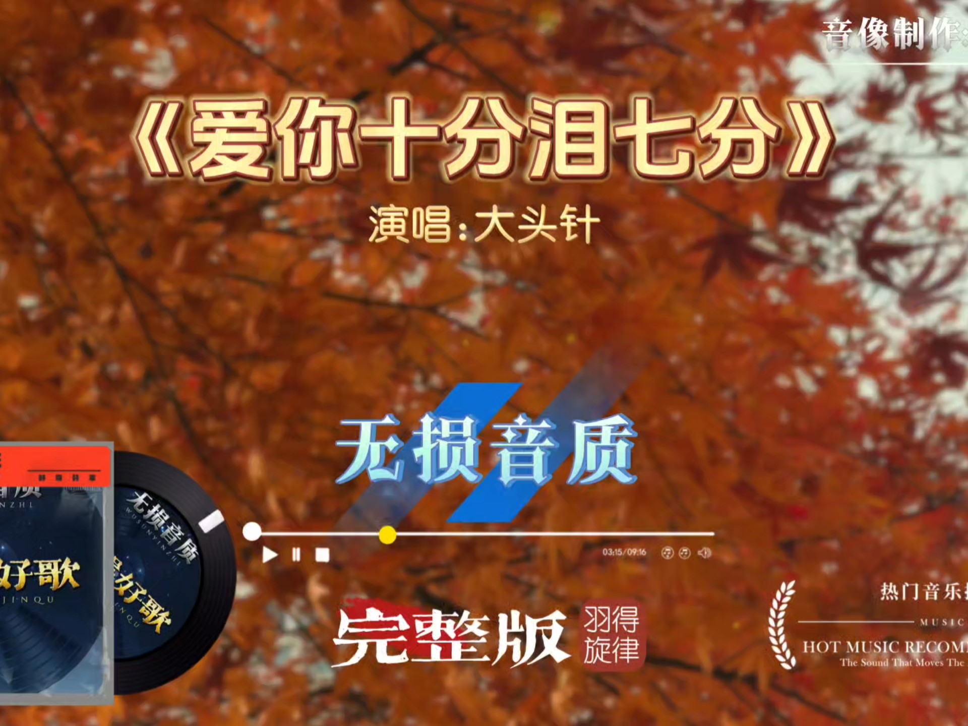 大头针歌曲《爱你十分泪七分》完整版，忍心让我爱你十分泪七分，你却毫无眷恋地转身